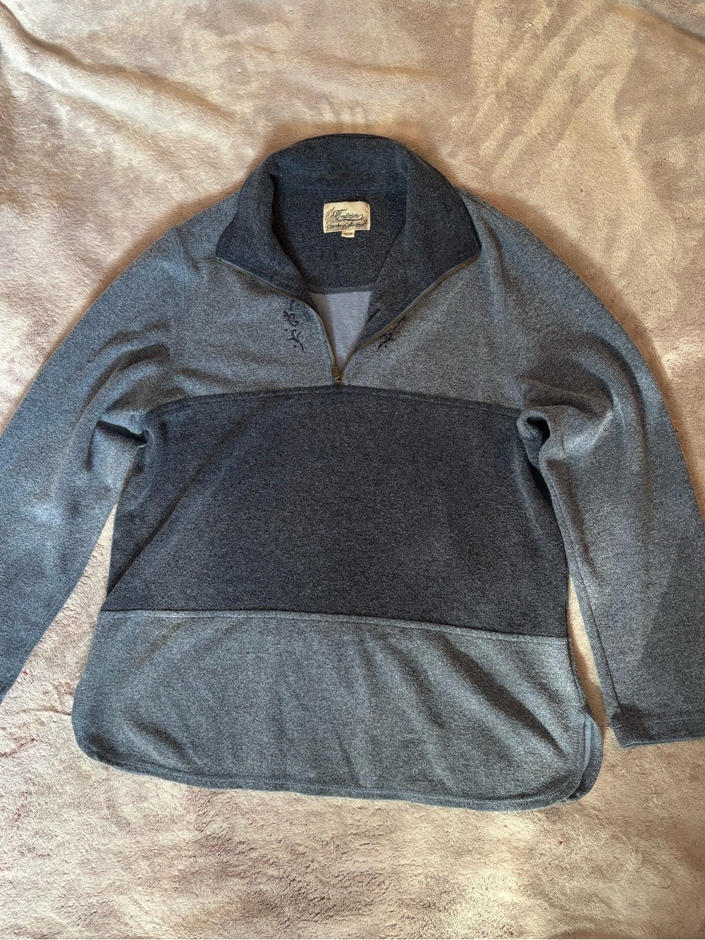 vintage blue zipper sweater
